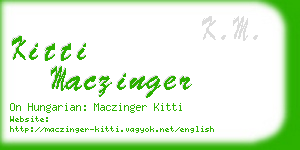 kitti maczinger business card